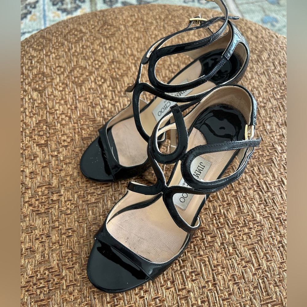 Jimmy Choo Black Strappy Sandals
